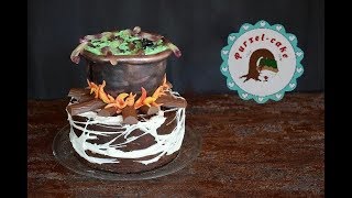 Hexenkessel Torte Halloween TorteMotivtortenvon Purzelcake [upl. by Nevyar]