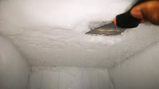 build up freezer frostscraping with a flat tool [upl. by Iroak328]