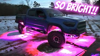 Installing LED RGBW Rock Light Kit  Toyota Tacoma [upl. by Verger]