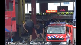 kazerne alarm Hulp diensten met spoed in Rotterdam [upl. by Ihana]