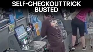 Man ‘tricks’ self checkout machines into giving him cash [upl. by Sixla91]