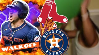 yainer  RED SOX VS ASTROS GAME 1 HIGHLIGHTS FAN REACTION [upl. by Yobybab]