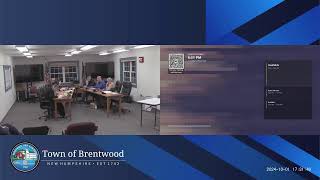 Selectboard Meeting 10012024 Brentwood NH [upl. by Enenej]