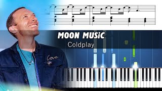 Coldplay  MOON MUSiC  Piano Tutorial with Sheet Music [upl. by Isac]