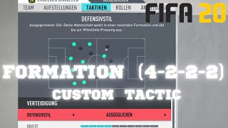 FIFA 20 TAKTIKANWEISUNG 4222 FORMATION [upl. by Etram640]