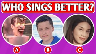 Who is Better Singer 304  Nidal Wonder Salish Matter Skibidi Toilet Bryton MylerJordan Matter [upl. by Nalek794]