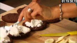 Hungry Girl Recipe FreezyCool Banana Whoopie Pies [upl. by Ifar]