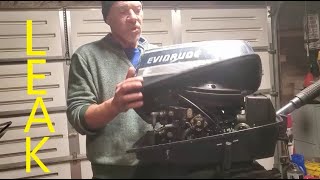 Motor Evinrude 8 HP Leaking Oil Wont Stay Running [upl. by Wessling]