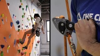 How to Lower Climber in TopRope Belay  Rock Climbing [upl. by Eeliah]