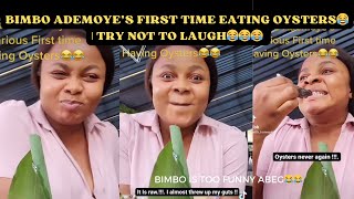 Bimbo Ademoye Having Oysters For the first time reaction😂  She was not having it at all😂😂 [upl. by Aleen119]