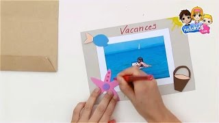 BRICOLAGE VACANCES ETE  Carte vacances Plage Hellokids [upl. by Suiddaht]