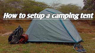 Decathlon Quechua MH100 3 person camping tent unboxing amp setup  How to setup a camping tent [upl. by Yaner325]