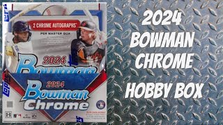 New Release 2024 Bowman Chrome Baseball Hobby Box 2 Autos Per Box [upl. by Orelle]