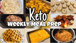 Large Weekly Keto Meal PrepBatch Cooking New Recipes [upl. by Koressa]