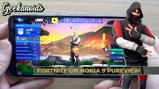 Playing Fortnite on the Nokia 9 PureView Smartphone [upl. by Ahcarb]