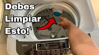 Como limpiar los filtros de pelusa de lavadora LG Turbo Drum [upl. by Anairt733]