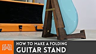 Folding Guitar Stand  Woodworking How To REUPLOAD  I Like To Make Stuff [upl. by Nryhtak]