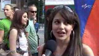 Eurovision Song Contest 2008  Sirusho Armenia on promotional tour in Belgium [upl. by Alenairam]