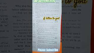 A letter to godClass 10 imp questions Englishchapter 1 2024viralshort shorts [upl. by Johns]