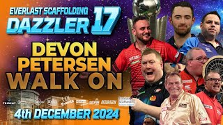 Devon Petersen Darts Walk On in Leeds for Dazzler 17 [upl. by Orten]