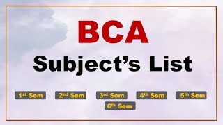 bca 1st semester me kon kon se subjects hote hai   bca 1st semester subjects bca books app [upl. by Schnur392]