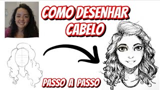 COMO DESENHAR CABELOS ONDULADOS PASSO A PASSO [upl. by Strickman817]