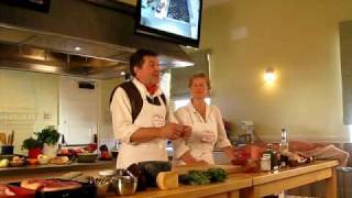 Dario Cecchini and his wife Kim at Cavallo Point Cooking School [upl. by Animor481]