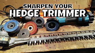 How To Sharpen HEDGE TRIMMER BLADES With an Angle Grinder [upl. by Faulkner422]