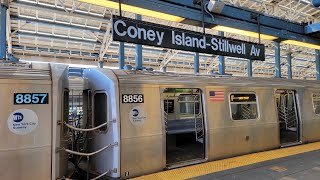 NYC Subway  R160B F Train Announcements  Jamaica  179 St  Coney Island  Stillwell Ave [upl. by Whang]