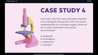 Pharmacology Case Studies Antianginal jobsearch exam dha sple [upl. by Franciskus]