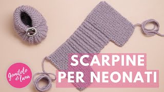 Scarpine per neonati ai ferri 🩰 [upl. by Sybil]