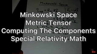 Minkowski Space Metric Tensor  Computing the Components  Special Relativity  Flat SpaceTime [upl. by Clauddetta305]