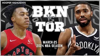 Brooklyn Nets vs Toronto Raptors Full Game Highlights  Mar 25  2024 NBA Season [upl. by Patrick950]