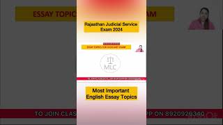 Most Important Essay Topics For Rajasthan Judiciary Exam 2024 essaywriting rjs2024 rjs [upl. by Assira]