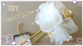 DIY Ferrero Rocher gift for Valentines Day  วิธีทำคฑาเฟอร์เรโร่ 3 ลูก [upl. by Casilda281]