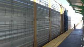 Leominster Norfolk Southern Freight Train 9943 9774 9872  Leominster Station [upl. by Ermina]