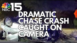 Caught on Camera Highspeed chase ends in dramatic crash  NBC 15 WPMI [upl. by Leizar]