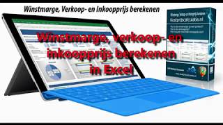 Winstmarge inkoop en verkoopprijs berekenen in Excel [upl. by Koch]