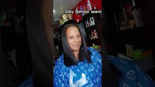 Natural silky flat sewin with off center part kamala harrris hairstyle 2024 [upl. by Clementas]