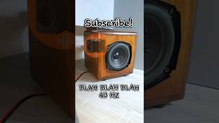 43 Hz tuned custom box for 5quot Bose subwoofer foryou [upl. by Ettigdirb776]