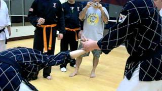 HAPKIDO GREEN BELT ONE STEP SPARRING NUMBER 7 CORRECTION BALLYS TMA [upl. by Adnohsek]