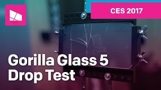 Gorilla Glass 5 Drop Test from CES 2017 [upl. by Nhguav]