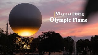 Paris 2024  Flying Olympic cauldron [upl. by Shorter]