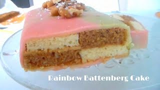 Rainbow Battenberg Cake [upl. by Eneleuqcaj302]