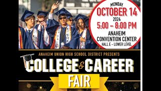 E565 AUHSD College and Career Fair  Largest in California  the Anaheim Convention Center [upl. by Clower]