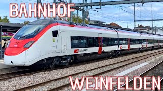 Züge beim Bahnhof Weinfelden  Trains at Weinfelden station 2019 [upl. by Atelahs]