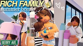 Rich Family Summer Break 💵  Roblox Berry Avenue Roleplay [upl. by Kcirednek87]