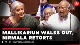 Opposition walks out over Save NDA ploy in Rajya Sabha Nirmala Sitharaman retorts [upl. by Swane]