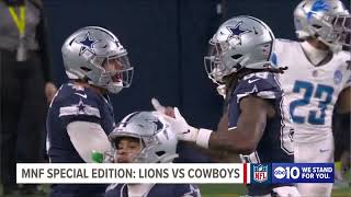 Dallas Cowboys defeat the Detroit Lions 2019 on controversial 2point conversion penalty [upl. by Meean879]