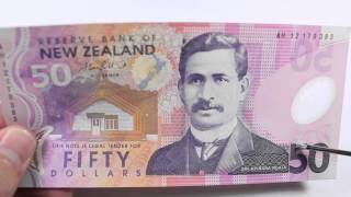 Closeup ASMR  Scratching New Zealand Banknotes and Coins [upl. by Blondelle]